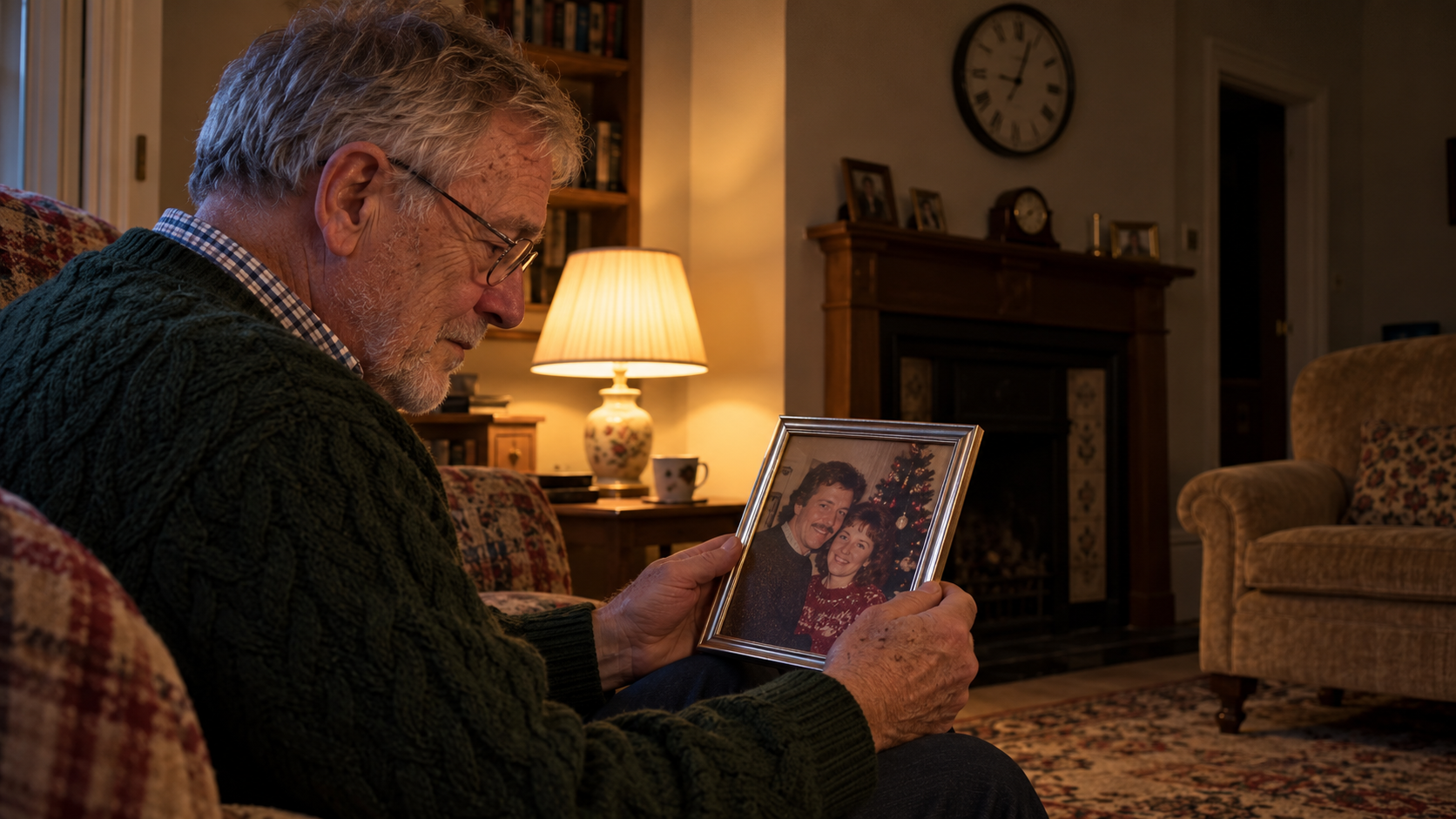 Alan with a photo of Jean